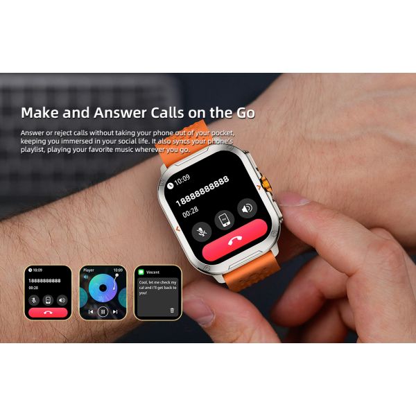 KW295 Smart Watch with Bluetooth Calling 100+ Sports Modes