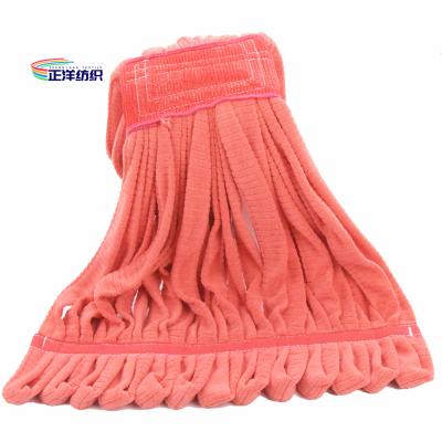 cabeça vermelha esfregando do espanador do tubo de Microfiber do fim do laço do tamanho pequeno de pano 220gsm do assoalho 11oz