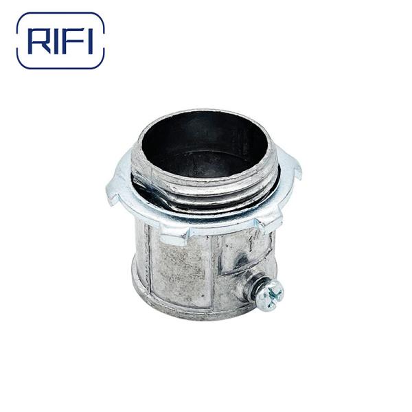 Fittings de conduta EMT industriais, conjunto de conectores de tubos de aço de tipo parafuso