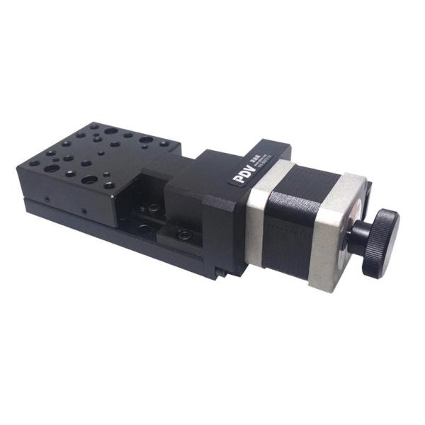 Black Anodized Ultra Thin Motorized Linear Stage 65mm×65mm Platform