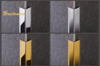 Los 10FT L forman el ajuste negro de plata del borde de Rose Gold Mirror Hairline Tile del oro del ajuste de la teja