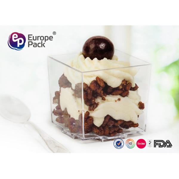 Recyclable Disposable Plastic Dessert Cup 60Ml Disposable Pudding Cups