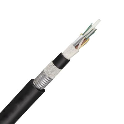 cabo subterrâneo de fibra ótica enterrado direto do cabo de fibra ótica GYFTY53 de 12Cores 2km