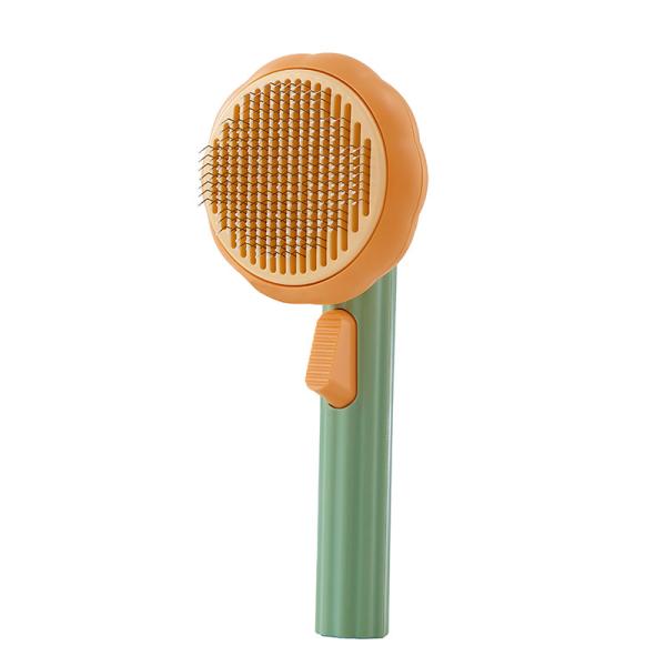 Abóbora Cat Hair Teeth Comb da ferramenta da preparação do animal de estimação da escova de limpeza do auto