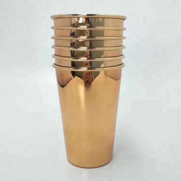 18/8 Grade Stainless Steel Insulated Bottle Red Golden Beer Mug 16oz 450ml