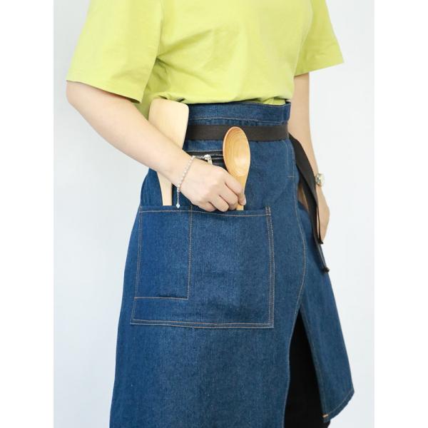 Split Half Length Denim 40*65cm Kitchen Cooking Apron