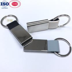 High Quality Custom Color Leather Key ring Blank Custom Logo Laser Luxury Pu Leather promotional keychain For Gift