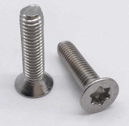 Automotive Mechanical Torx Screw M6 Silver Flat Head M8x20 Size ISO 4162
