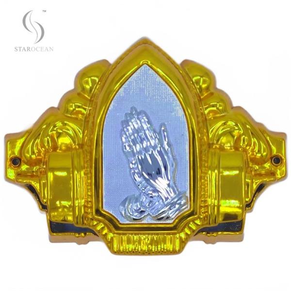 Высококачественный пластиковый серебряный уголок гробницы погребальные украшения оптом 20#S