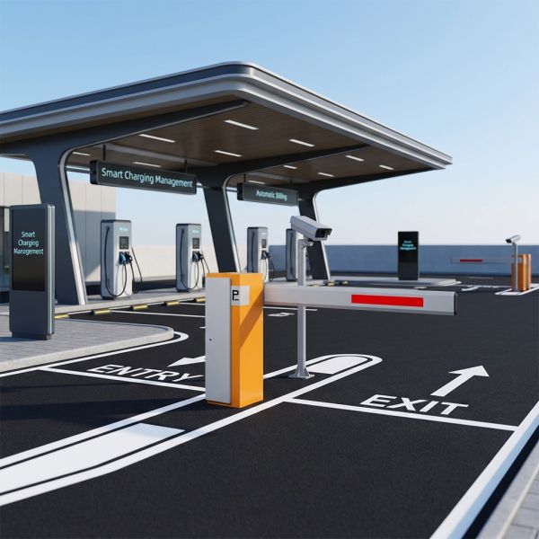 Intelligent Charging Vehicle Gate Barrier Anti Tailgating IP44 Automatic Boom Barrier System
