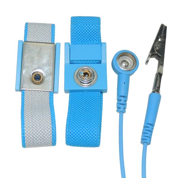 Blue Black 7MM Snap 1M5%  ABS ESD Wrist Strap