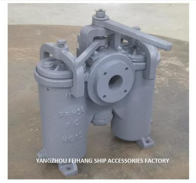 Marine Duplex Oil Strainer JIS F7208 Model 5K-65A Body Cast Iron Filter Cartridge Stainless Steel
