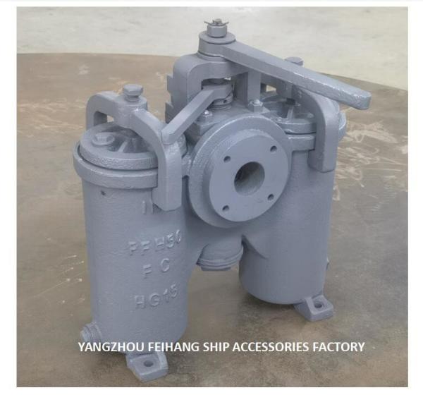 Marine Duplex Oil Strainer JIS F7208 Model 5K-65A Body Cast Iron Filter Cartridge Stainless Steel