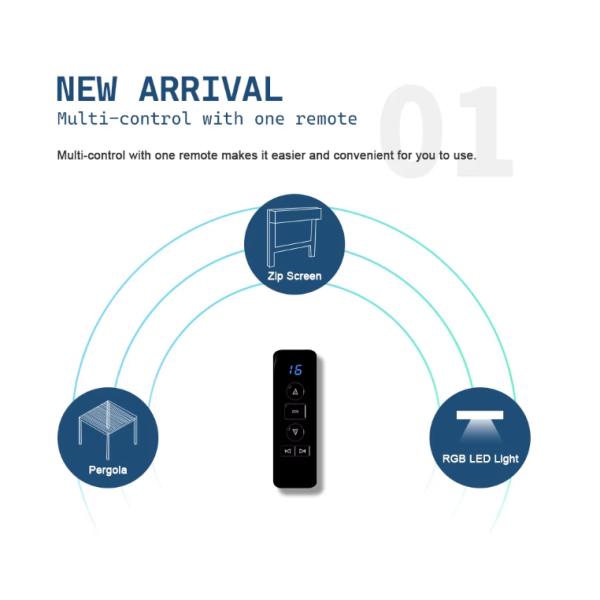 Luxury outdoor shutters awning Terrace awning waterproof electric