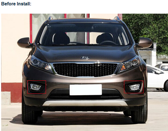 KIA Sportage 2015 DRL LED Daytime driving Lights Car front light upgrade