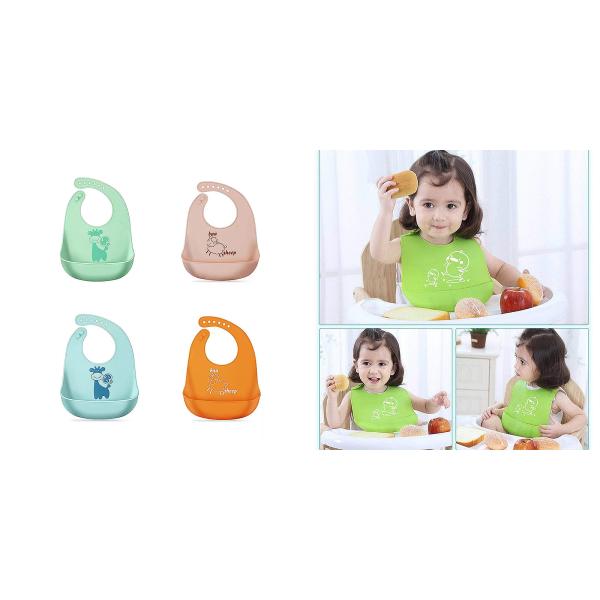 Food Grade Adult Silicone Bib / Yellow Waterproof Silicone Baby Bibs