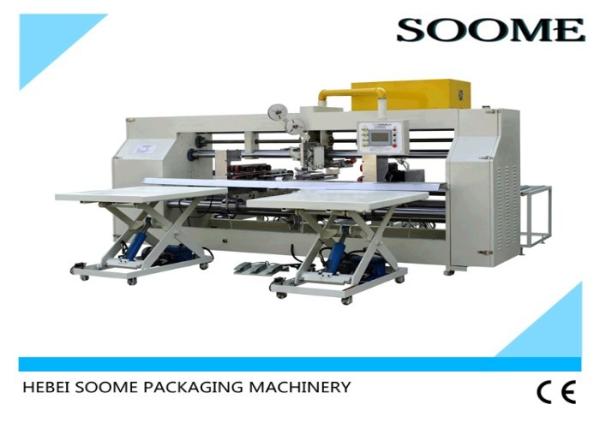 Double Screw Carton Box Stitching Machine Bending Type 45 Degree Oblique