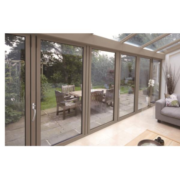 Двери звукоизоляционной алюминиевой черноты складывая двери алюминиевые Bifold