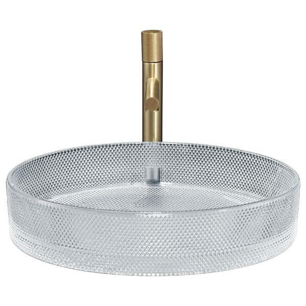European Style Oval Shaped Glass Vessel Basins Crystal Clear Sink Oval Shaped