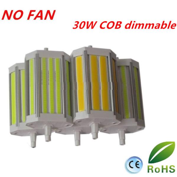 Dimmable 30W 118mm COB led R7S lamp NO noise without cooling Fan outdoor flootlight replace 300W halogen lamp AC110-240V