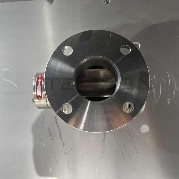 Para la medición y descarga de válvulas giratorias en ocasiones sanitarias