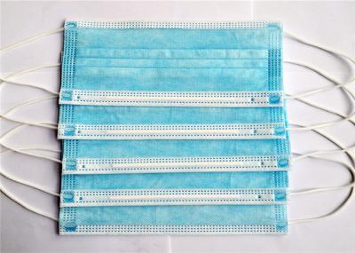 BFE Exceeds 99% Disposable Mouth Mask , 3 Ply Face Mask Low Breathing Resistance