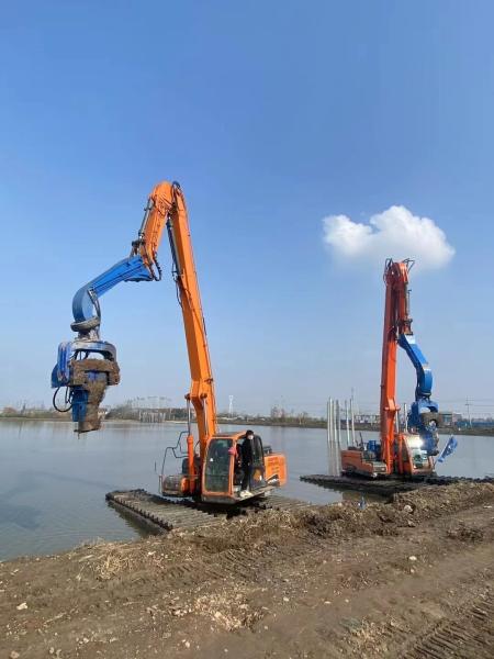 5-30 Ton Amphibious Excavator Pontoon Floating Customized