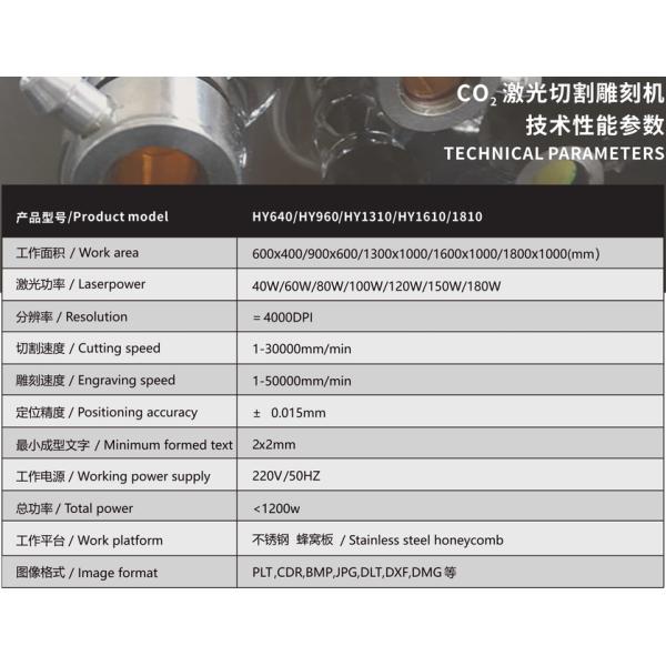 CO2 Laser Engraver 80W-200W for Water-cooled Wood Fabric Stone Paper Glass Acrylic Leather