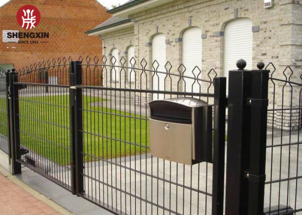 PVC Coated Green Double Wire Mesh Fence panel 1230mm 1430mm  For Garden
