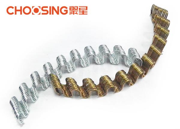 25 Zig Zag Serpentine Springs For Furniture , Auto Upholstery Springs 8 Gauge Curved