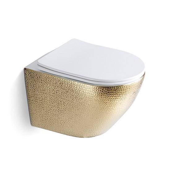 Ceramic Concealed Cistern Wall Hang Toilet Rimless Suspension Floating For Bathroom