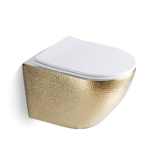 Cisterna de cerámica oculta colgada en la pared inodoro sin borde suspensión flotante para el baño