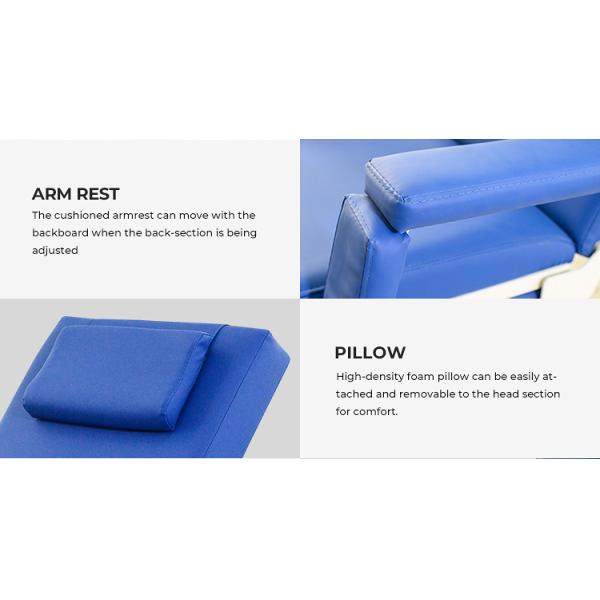 Движимость стулы диализа больноого с тюфяком высокой плотности крышки PU