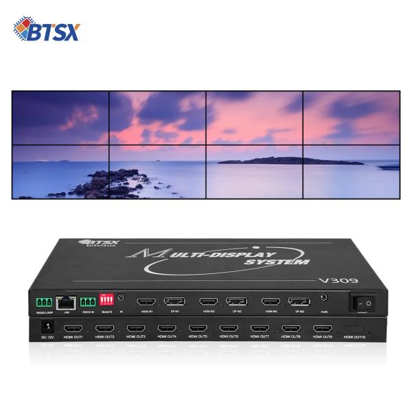 Bitvisus 8K Professional Video Wall Processor - 9 Outputs, Synchronized High-Definition Video Output BIT-MSE-8K-309HD