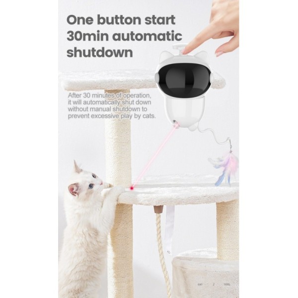 Automatic Plastic Smart Pet Toy LED Laser Interactive Teasing Toy For Dogs Cats