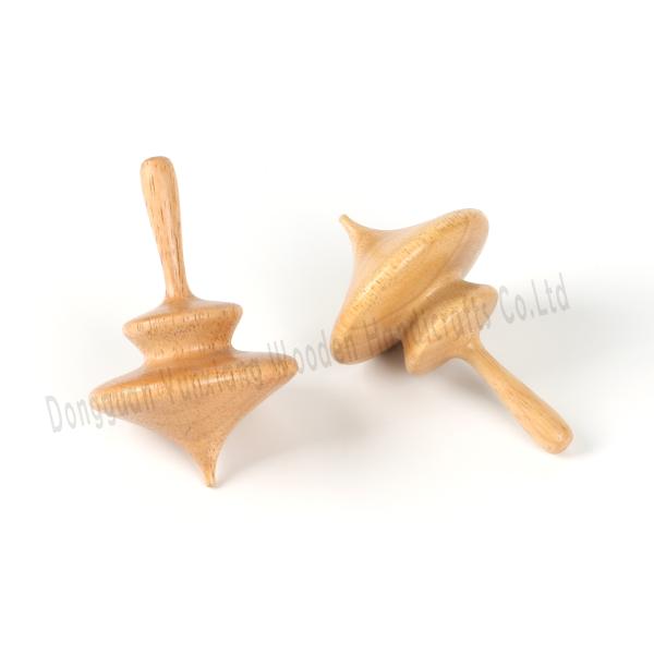 Handcrafted Wooden Trompos - Classic Spinning Tops for Kids