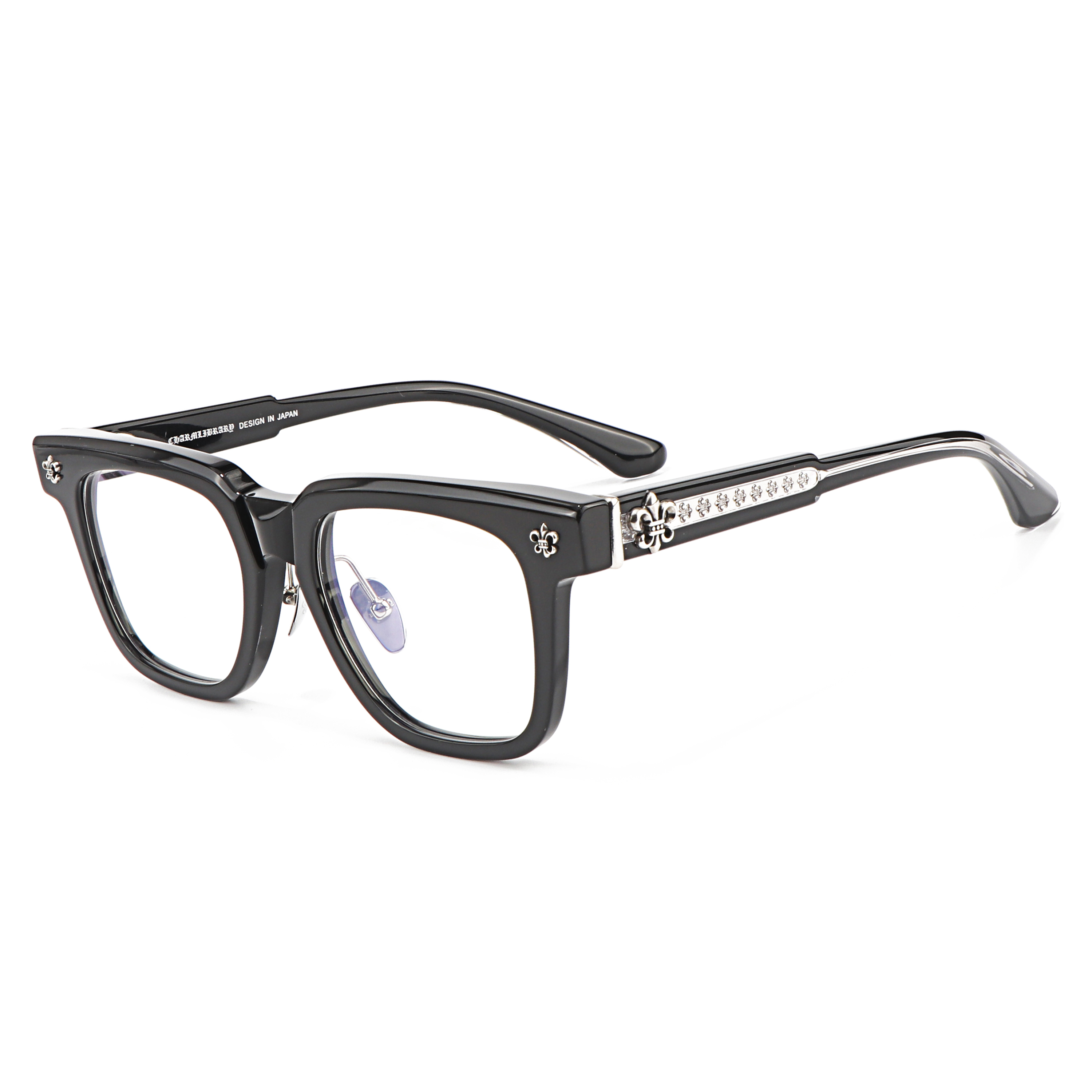 Acetate Large Frame Black Tortoiseshell Transparent Optical Prescription Presbyopia Multifocal Modern Glasses Frames for Girls