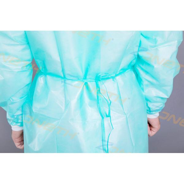 Green 35g PP PE General Surgical Disposable Isolation Gown