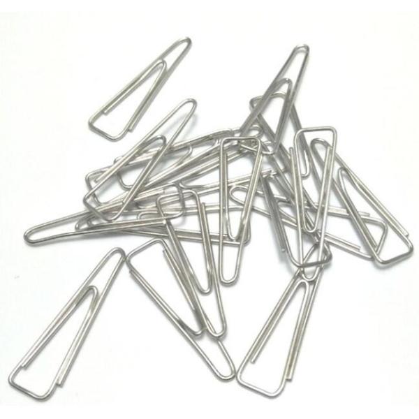 Hot Factory Sales100pcs/Box Triangular Shaped Nickel Metal Paper Clips