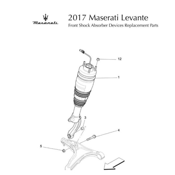 Амортизатор удара подвеса езды импульсного воздуха для Maserati Levante 670100717
