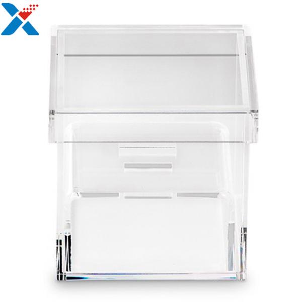 Clear Ring Holder Led Acrylic Display Case Flowers Gift Box Customized Logo
