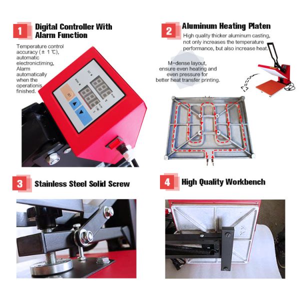 Best Sell Manual Pressing to Customize Size 38*38cm 40*50cm 40*60cm for Heat Press Machine