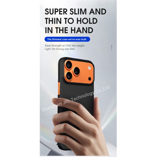 600D Pattern Customized Aramid Carbon Fiber Mobile Cover for iPhone 17 Pro Max