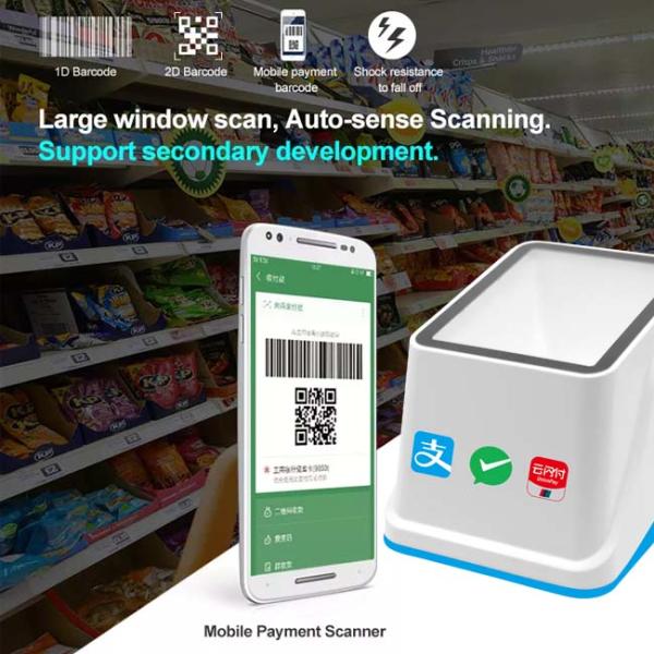 Alipay Wechat POS Сканер штрих-кода 2D Desktop Mobile Qr Code Payment