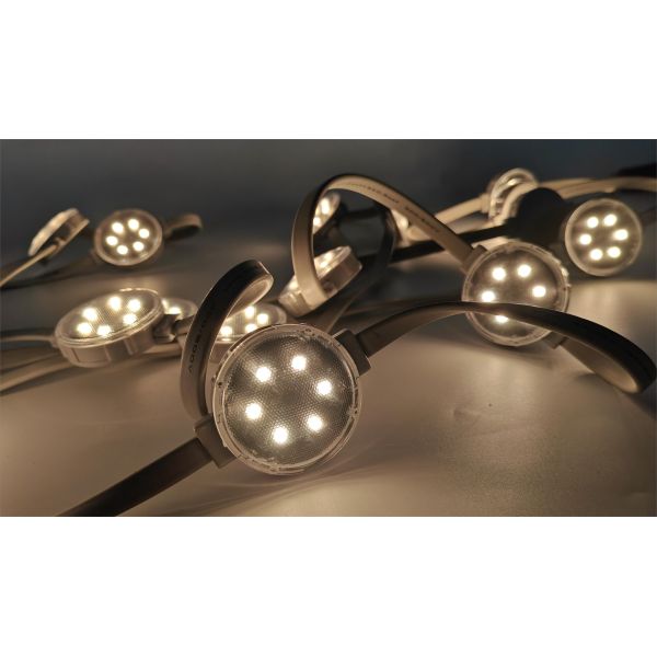 24V IP67 Waterproof RGBW LED Point Light 50mm Outdoor Facade Pixel Light for Building Decoration