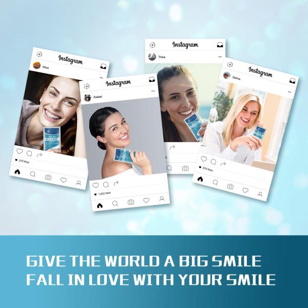 56 Pack Teeth Whitening Strips Non Slip 28 Day Fast Remove Smoking Coffee Wine Stains