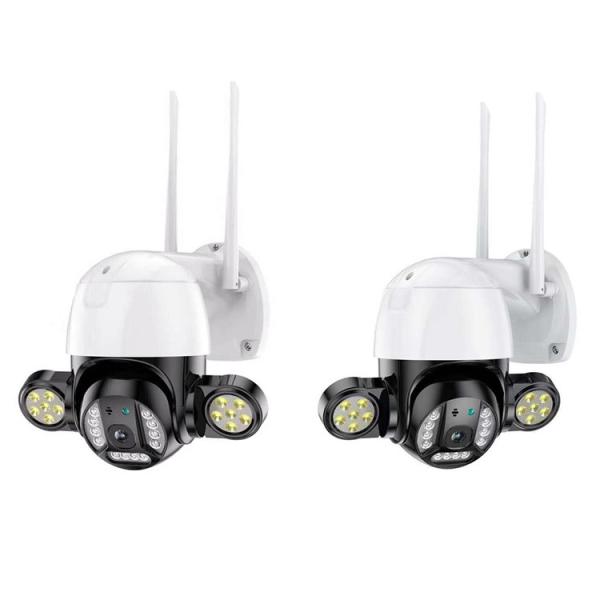 Floodlight 4k PTZ IP Camera Outdoor WiFi With Tuya Smart Life App