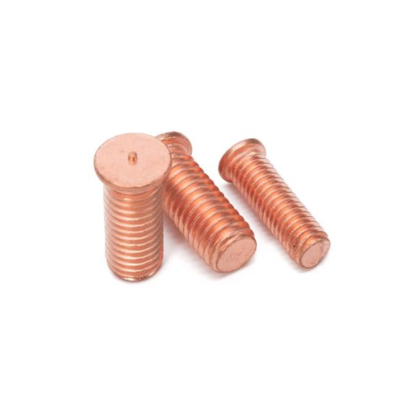 Brass Steel Outlet Copper Plating Seed Welding Screws PT-M3-5 Flat Head Seed Screw Spot Planting Welding Screws Customizable