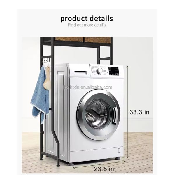 Customized Wholesale ver-the Toilet Storage Holder Iron Living Room Organize Shelf Washing Machine Rack Floor OWood with Drawer