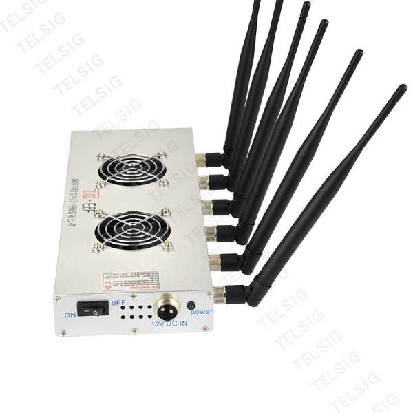 jammer da frequência do telefone celular de 450 * de 240 * 85mm, jammer portátil de Bluetooth de 6 faixas
